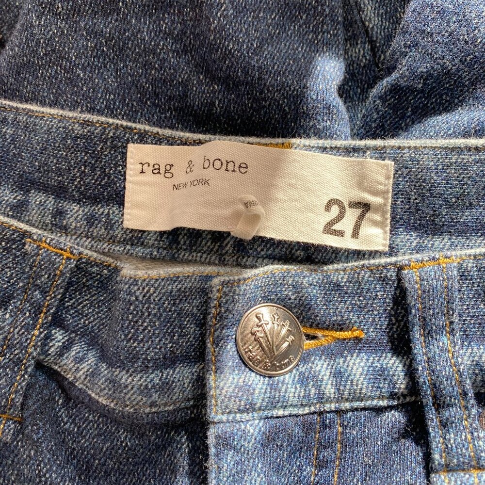 Rag & Bone Miramar Sofie Wide-Leg Sweatpant Jeans in Kimber Blue 27 - Picture 6 of 10